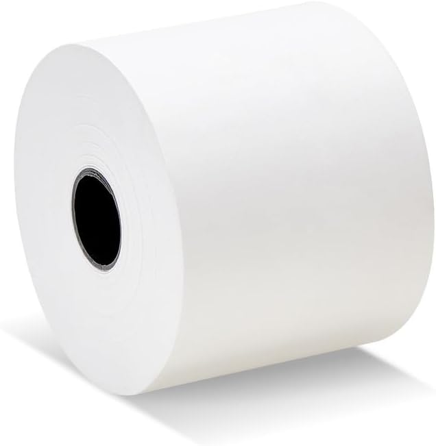 (50 Rolls) 2 1/4 x 150 ft White Adding Machine Tape Paper Rolls Premium One Ply Register/Adding Machine/Calculator Paper Rolls Printing Calculator 10 Key