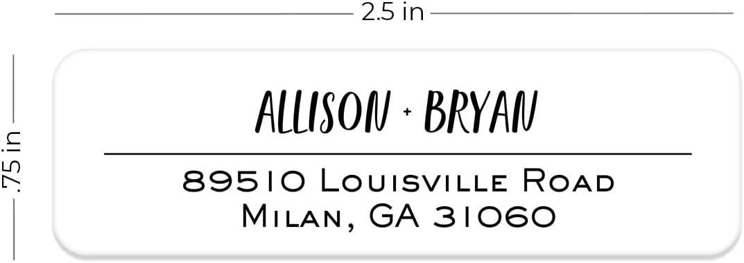 Clear Mixed Font Rolled Address Labels / 250 Personalized Return Address Labels/Designer Address Stickers in Elegant Plastic Dispenser