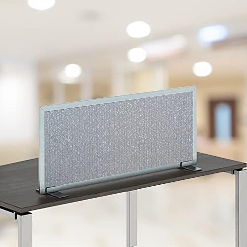 OBEX Acoustical Free Standing Privacy Screen, Cubicle Accessories Desk Privacy Panel, Desk Dividers for Office, Office Furniture Partitions Portable Sound Proof Dividers, 24" x 66", Overcast