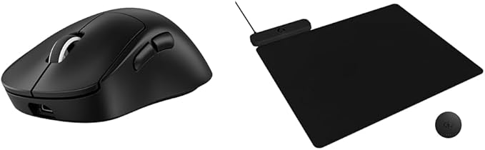 Logitech G Pro X Superlight 2 DEX Lightspeed Wireless Gaming Mouse + Powerplay 2 Wireless Charging Mouse Pad Bundle - Black