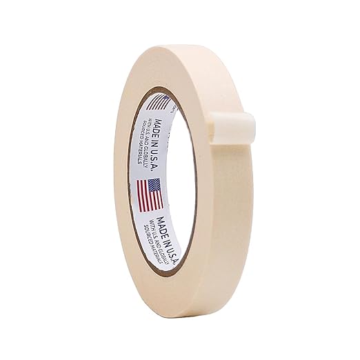 WOD MT5 Utility Grade Masking Tape, 3/4 inch x 60 yds. for Home or Office air-Dry Painting, Labeling, & Packing. Leaves no Residue