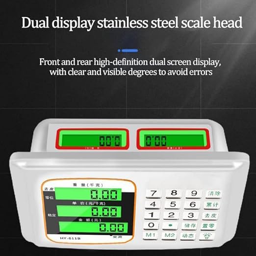 Large Platform Scale with Wheel 660 LB Floor Weight Computing Postal Scale Digital Perfect Industrial Platform Scale Foldable for Postal Luggage Shipping Mailing Weighing