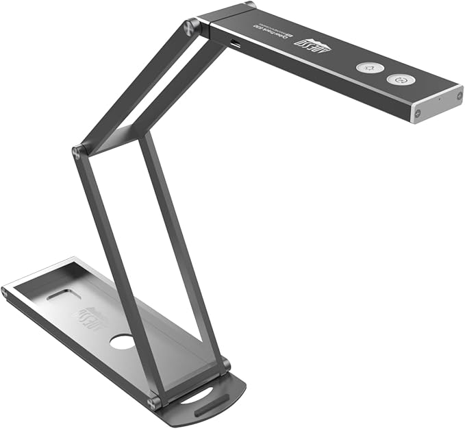Adesso 4K Ultra HD 8MP USB Document Camera & Webcam with Built-in Microphone, LED Light, Autofocus, Multi-Jointed Design, Folding for Live Demo, Web Conferencing, Distance Learning, Remote Teaching