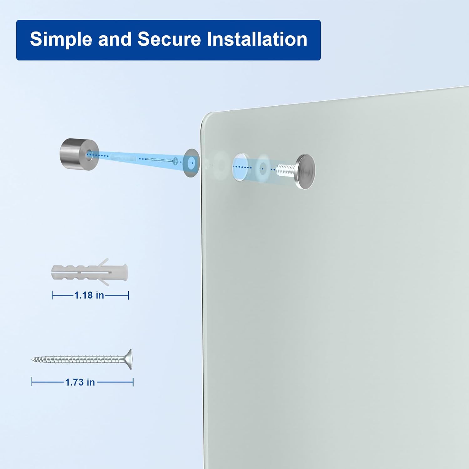 Large Glass Dry Erase Board, 96 x 48 Inches Magnetic Glass Whiteboard for Wall, 8' x 4' Frameless Board for Office, Home, School