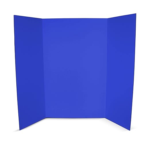 Flipside Products 36” x 48” Foam Project Boards for Presentations, Science Fair, School Projects, Event Displays and Trifold Picture Board - Blue - 3 Pack