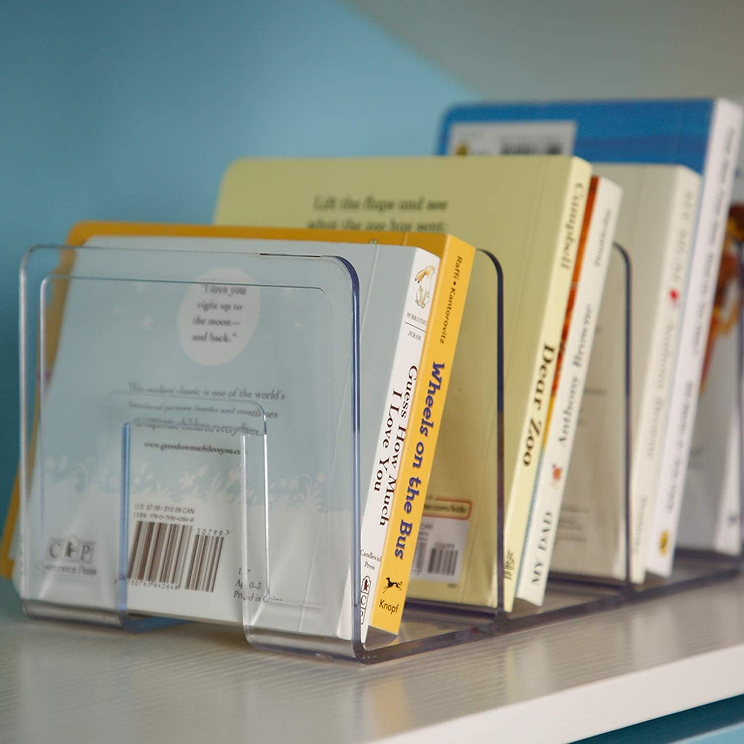 YAGELI Clear Acrylic Desk File Sorter Purse/Handbag Organizer Clutch Divider Mesh Folder Office Supplies Stand Bookshelf (3 Sections) (2Pack-4Sections)