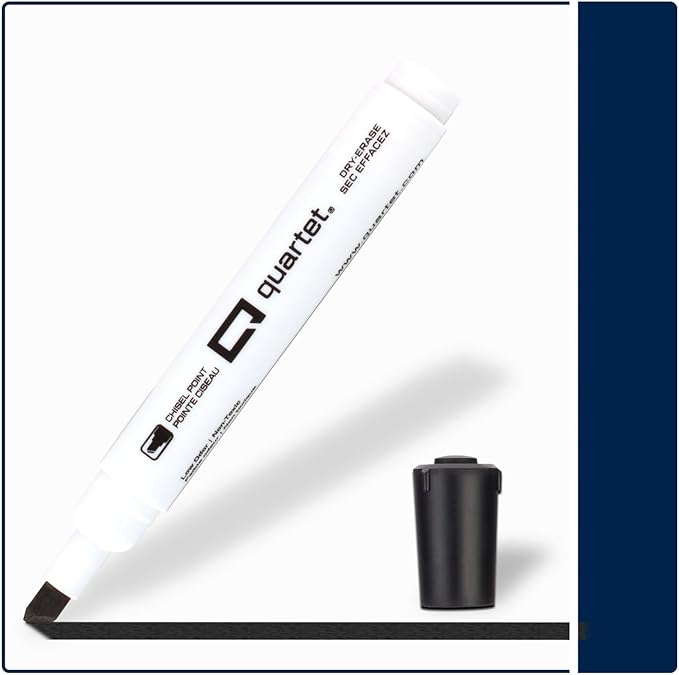 Quartet Dry Erase Markers, Chisel Tip White Board Dry Erase Markers with DryGuard Ink Protection, Office Essentials, Black, 36 Pack (Q120Z02-R)