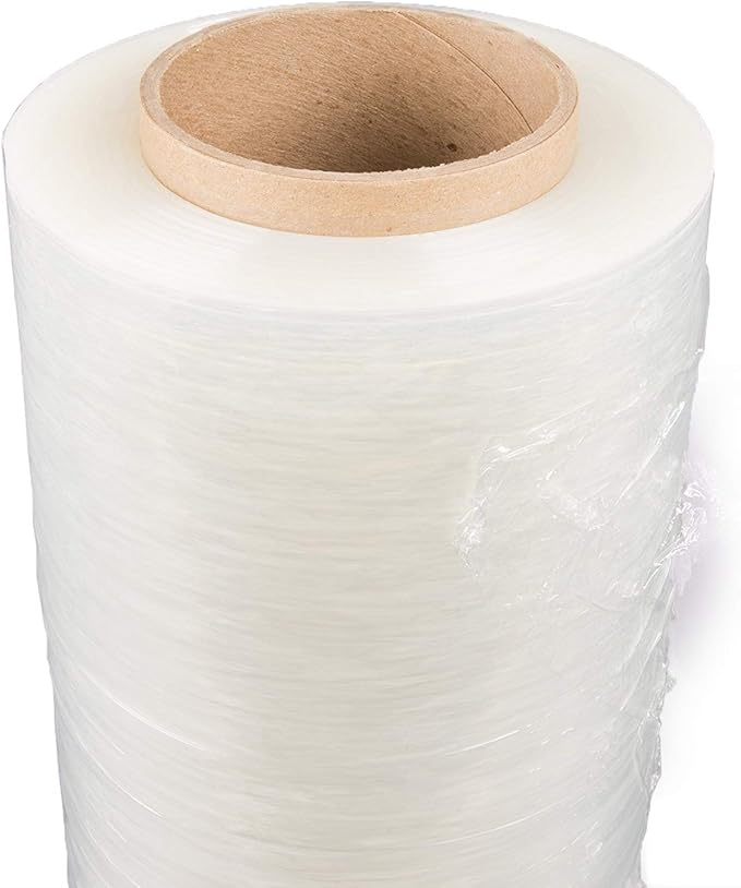 8 Rolls 18" x 1500 Ft Stretch Wrap Heavy Duty, Industrial Strength Shrink Wrap, 55 Gauge High Performance Stretch Film Replaces 80 Gauge Low Films, Clear Hand Stretch Wrap