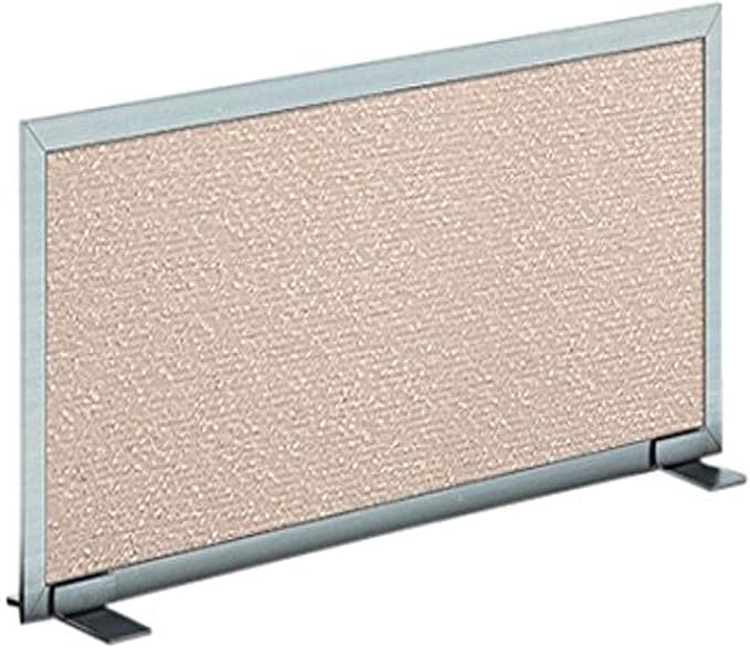 OBEX Acoustical Free Standing Privacy Screen, Cubicle Accessories Desk Privacy Panel, Desk Dividers for Office, Office Furniture Partitions Portable Sound Proof Dividers, 18" x 66", Overcast