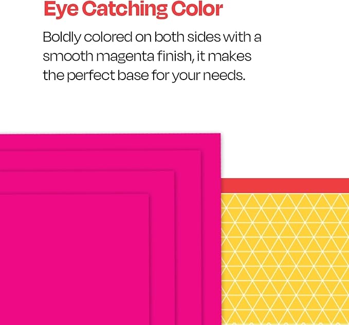 School Smart Railroad Poster Board Paper, 22 x 28 Inches, 4-Ply, Magenta, Pack of 25