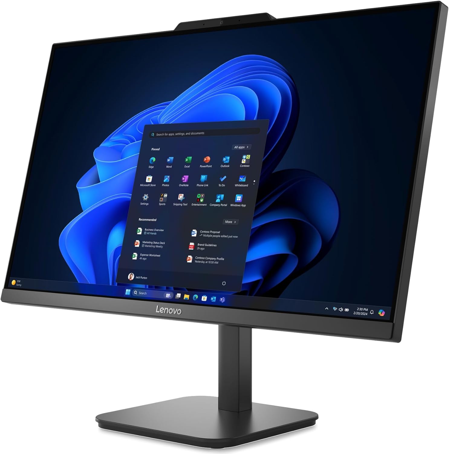 Lenovo 24 All-in-One Desktop Computer for Home Office, 32GB DDR4 RAM, 1TB PCIe SSD, Intel 4-Core Processor (Beat i3-1110G4), 23.8" FHD AIO, WiFi 6, Bluetooth, RJ-45, HDMI, Windows 11 Pro, AZ-XUT
