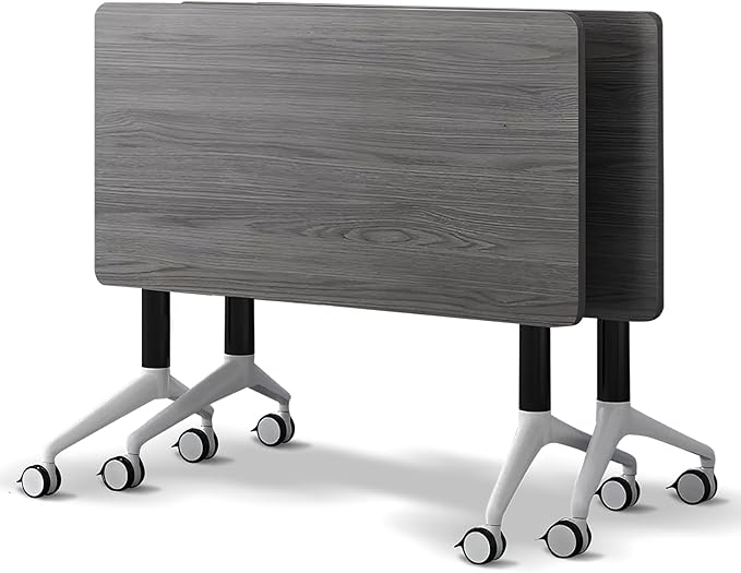 Conference Room Table with Flip-Top Design for Dynamic Meetings, Business Table Computer Desk with Heavy-Duty Frame,Foldable Seminar Meeting Tables for Home Office (2, B, 47.2IN)