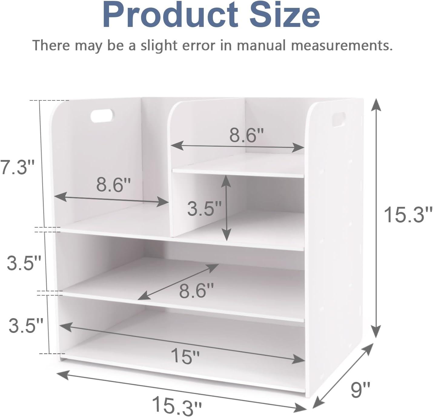SONGWAY Desk File Organizer with Handle - Desktop File Sorter, Paper Storage Holder, Paper Letter Tray, Desk Organizers and Storage for Home Office School