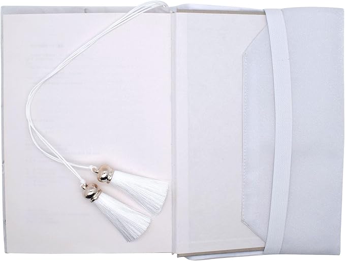 BLBMH Book Covers for Paperbacks Book Cover for Privacy Fit for 5.5x8.5 inch Embroidered Book Jacket Adjustable Book Sleeve Cover Fabric Softcover Protector for Notebook - Epiphyllum 8.5in