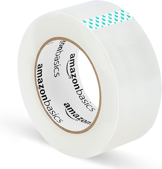 Amazon Basics Packing Tape for Moving boxes, Shipping Tape Refills, Clear, 1.88-Inch Wide x 109 Yards, 6-Pack, Total 654 Yards