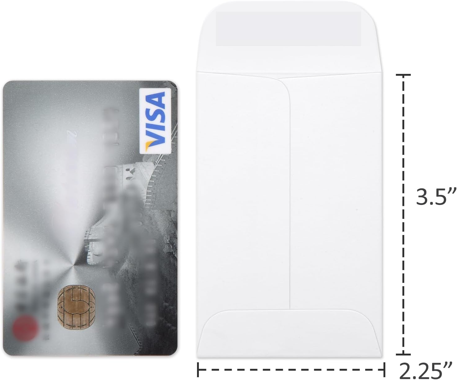 ValBox #1 Coin Envelopes 500Pcs/Box 2.25 x 3.5 Small Parts Envelope with Gummed Flap for Home, Garden or Office Use, White Kraft Seed Envelopes