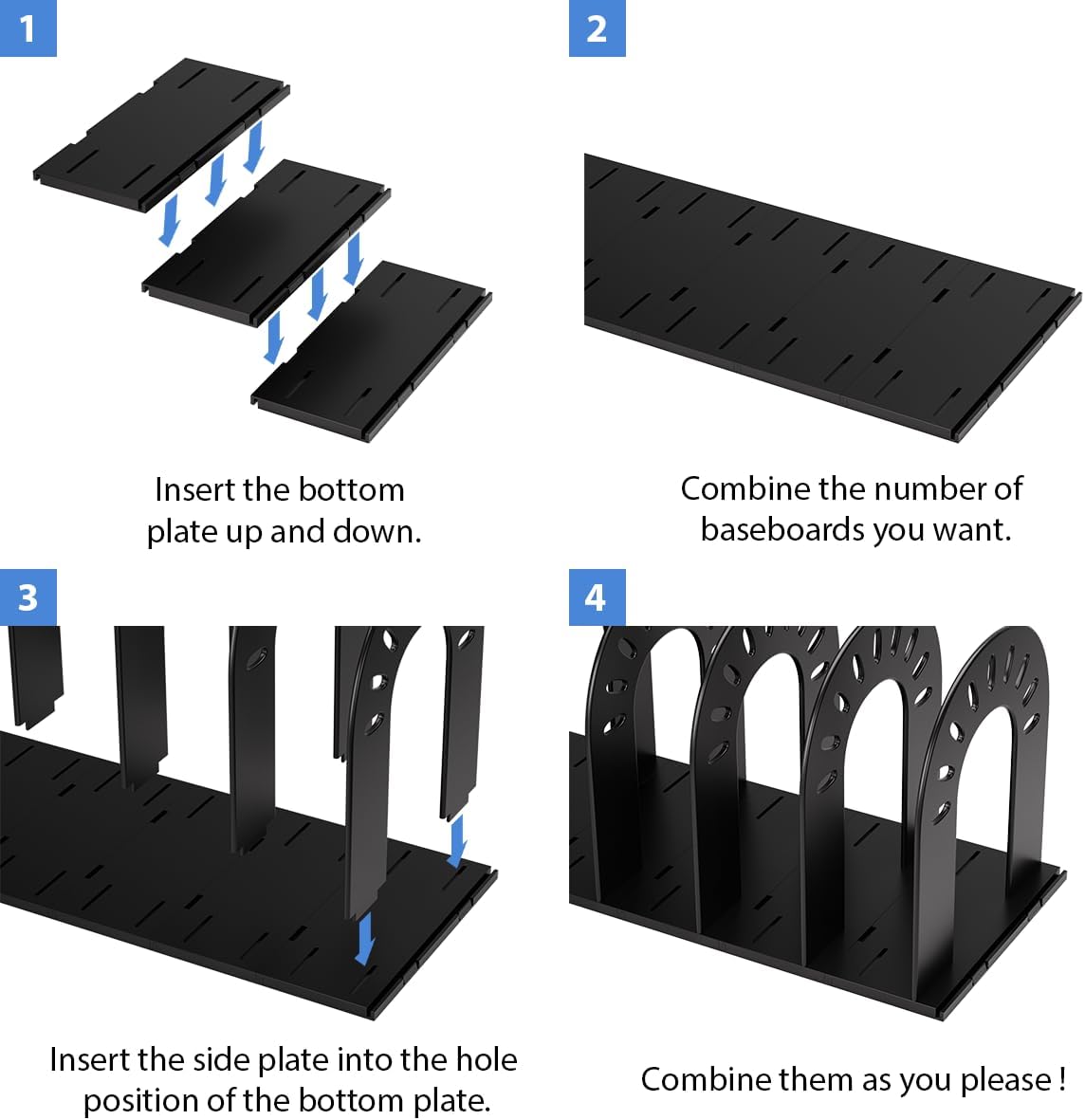 File Organizer,Desk Organizer,Binder Organizer for Desk, Mail Organizer,Adjustable Vertical Magazine File Holder for Office School & Classroom (black)