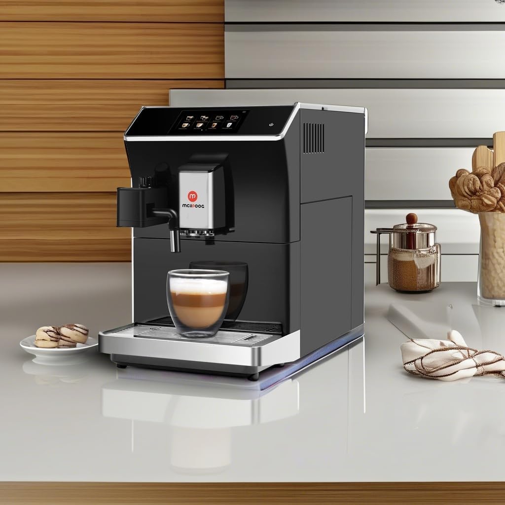 Mcilpoog WS-203 Super-automatic Espresso Coffee Machine With Smart Touch Screen For Brewing 16 Coffee Drinks
