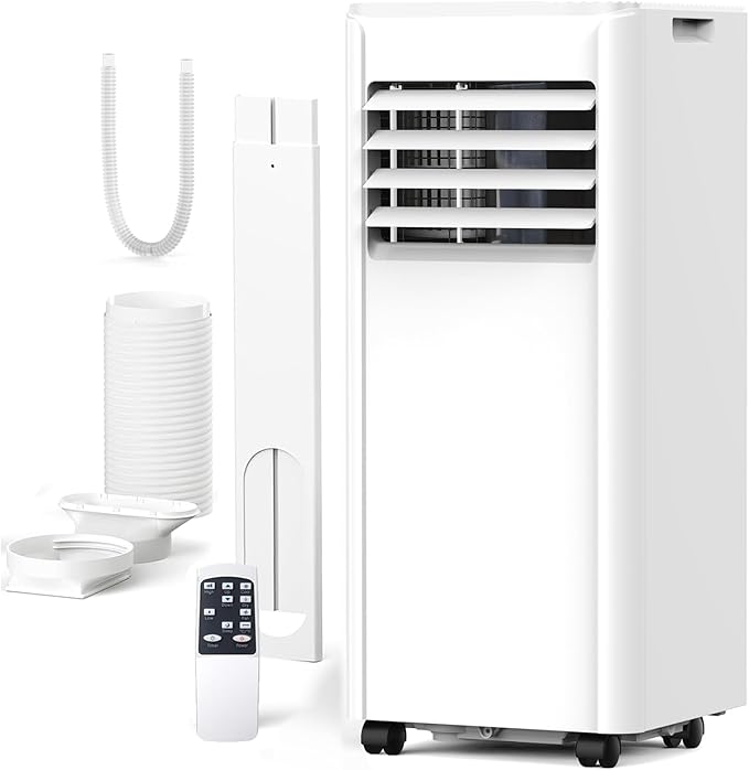 Portable Air Conditioners 10000 BTU with Remote Control, Cools Room up to 400 sq.ft, 3-IN-1 Quiet Portable Ac Unit with Dehumidifier Fan Function, Sleep Mode, 24H Timer, Portable AC Units for Rooms
