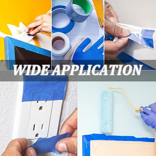 Blue Painters Tape, 20 Rolls Premium Masking Master Tape Painter Tape, Craft Adhesive Paint tape for Walls Painting, DIY Crafts Arts, Scrapbooking, Decoration, 1202yds=20*0.94in*60.1yds, Easy Removal