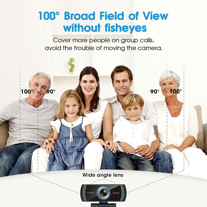 Angetube 1080P Webcam for Streaming, 920 PC Web Camera Calling Video Recording Cam for Windows Mac Conferencing Gaming Xbox Skype OBS Twitch Xsplit GoReact with Microphone & 100-Degree View Angle