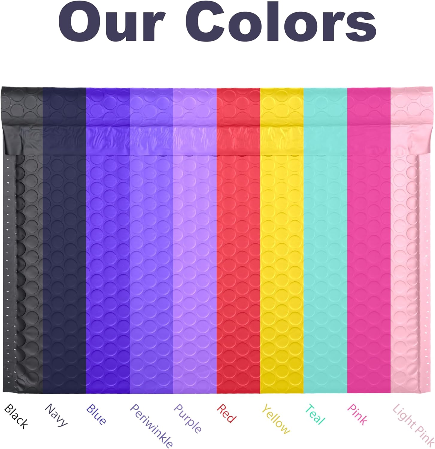 Periwinkle Side-Loading Bubble Mailers 10 x 7 Inches,Self-Seal Padded Mailing Envelopes, Pack of 27