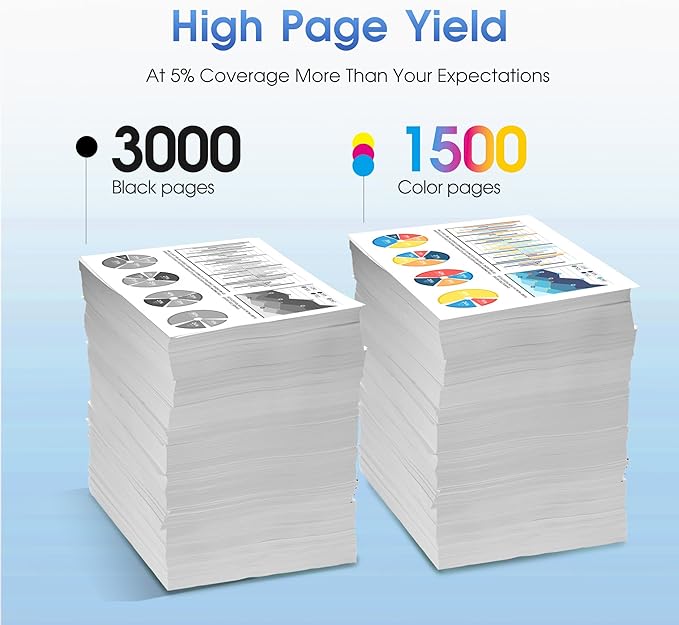 LC406 Ink Cartridges for Brother Printer for Brother LC406 LC406XL Ink Cartridge Work for MFC-J4535DW MFC-J4345DW MFC-J4335DW MFC-J5855DW MFC-J5955DW MFC-J6555DW MFC-J6955DW Printer (4 Pack)