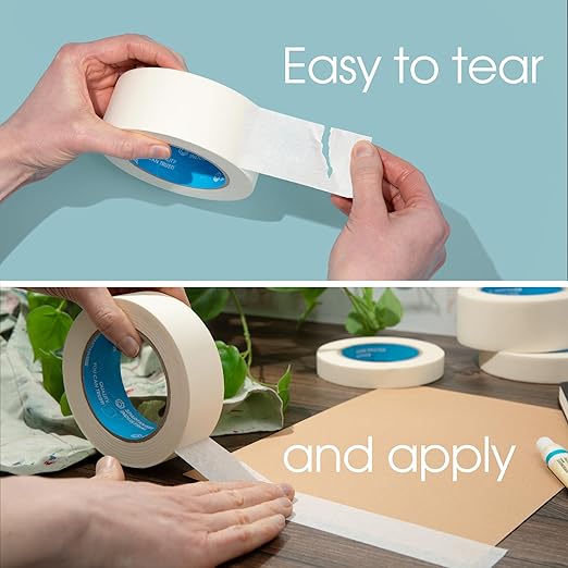 SPARTAN INDUSTRIAL - 1.5" X 60 yd Masking Tape for Construction, Painting, Crafts, and More - 12 Rolls of Removable Tape, 5.5 Mil