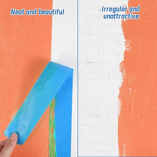 5 Rolls Painters Tape 2 Inch Wide, Blue Painters Tape Bulk 1.89In × 55Yd × 5 Rolls Blue Tape, Multi-Surface Masking Tape for Wall Painting Edge Treatment DIY Crafts, Total 275 Yards