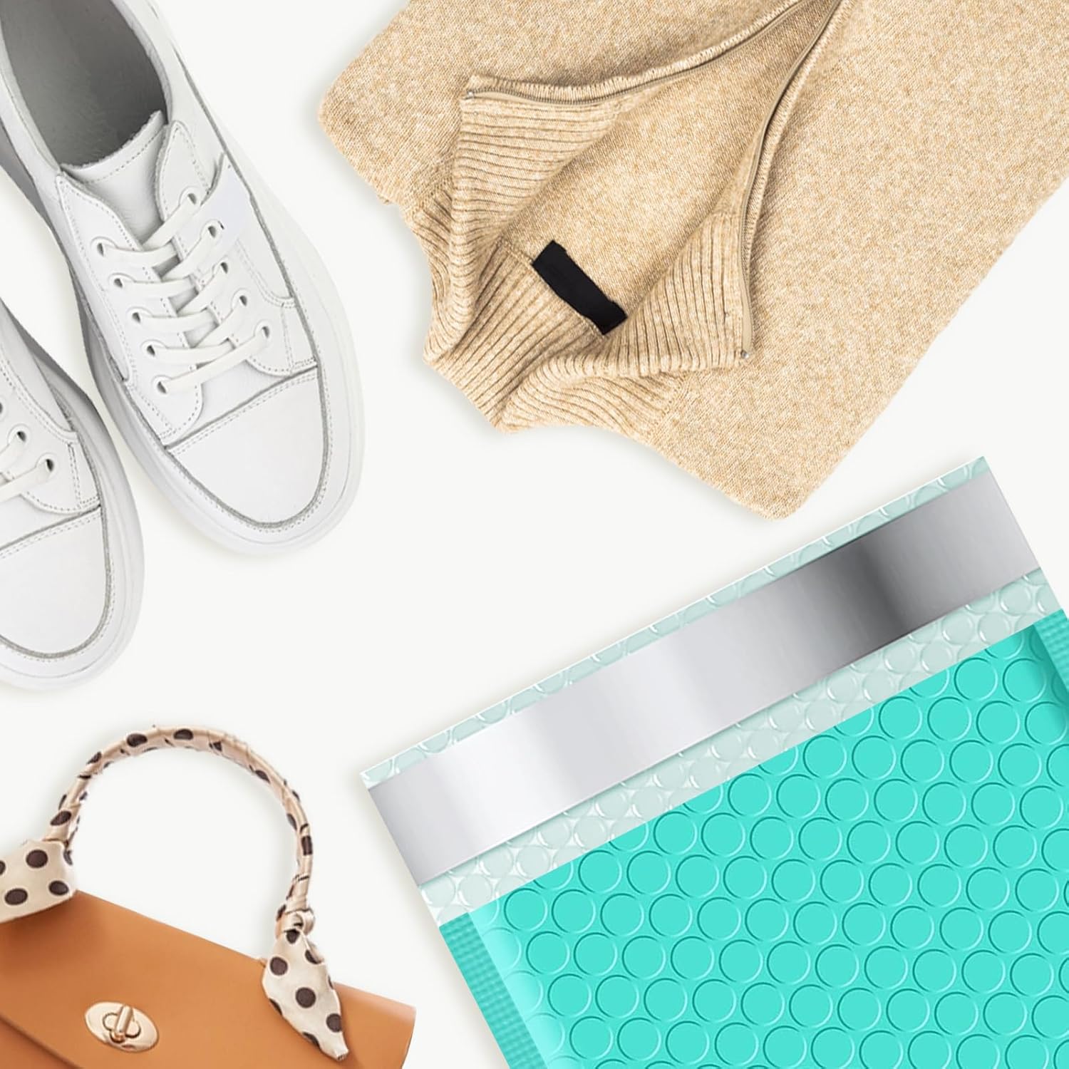 10.5x16 Poly Bubble Mailers #5 Padded Envelopes, 25Pcs Self Seal Mailing Envelopes Bubble Padded Mailers (Teal)