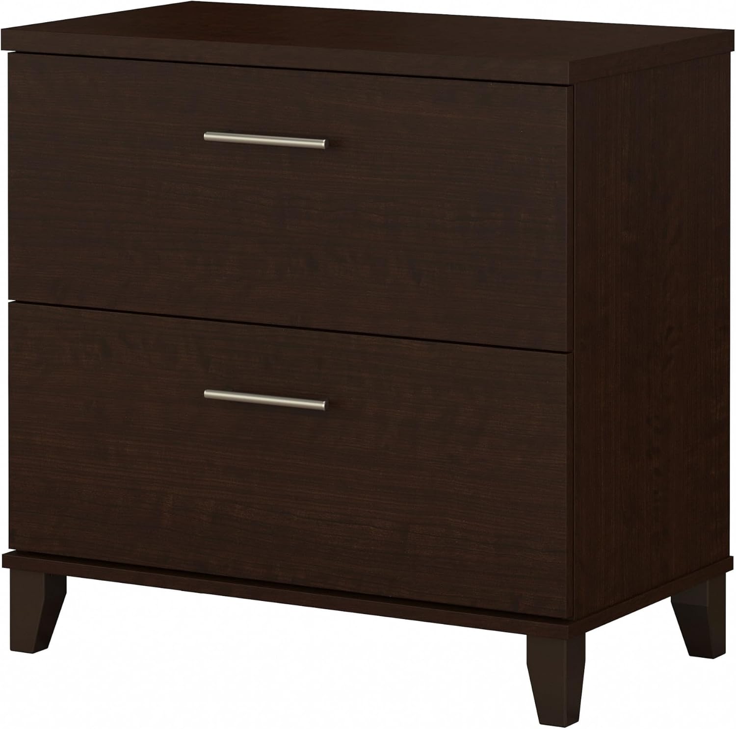 Bush Furniture Somerset 2 Drawer Lateral File Cabinet in Mocha Cherry