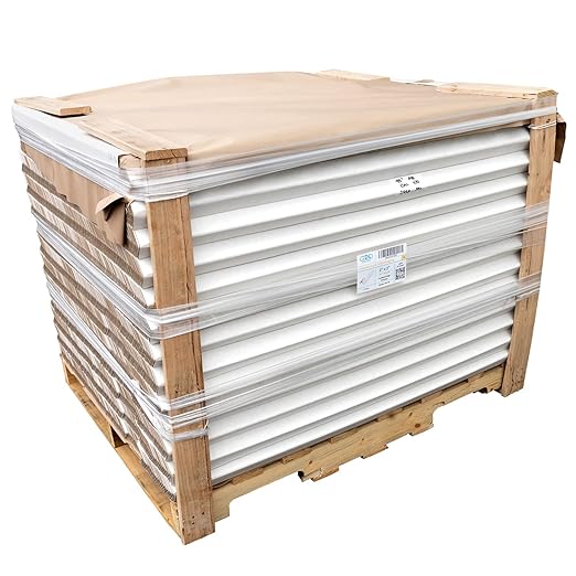 IDL Packaging Cardboard Edge Protectors 2" x 2" x 48", Full Pallet of 2800 pc, White - V-Board Reinforced Corner Protectors - Regular-Duty Cardboard Corners for Shipping