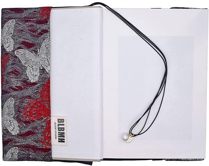 BLBMH Book Covers for Paperbacks Book Cover for Privacy Fit for 5.5x8.5 inch Adjustable Book Sleeve Cover for Diary Books Fabric Softcover Protector for Notebook - Butterfly C 8.5in