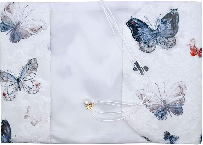 BLBMH A5 Book Covers for Paperbacks Book Cover for Privacy Fit for 5.5x8.3 inch Adjustable Book Sleeve Cover for A5 Diary Books Fabric Softcover Protector for Notebook - Butterfly A