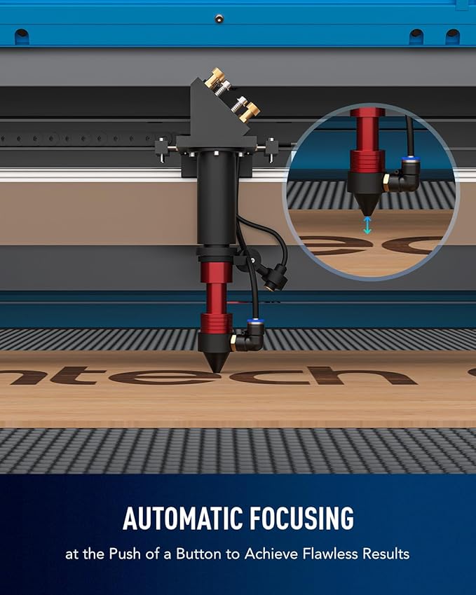 OMTech 150W CO2 Laser Engraver with LightBurn & Water Chiller, 63" x 40" Laser Engraving Cutting Machine with Autofocus Autolift 3 Way Pass Air Assist, Laser Cutter for Wood Glass Acrylic More