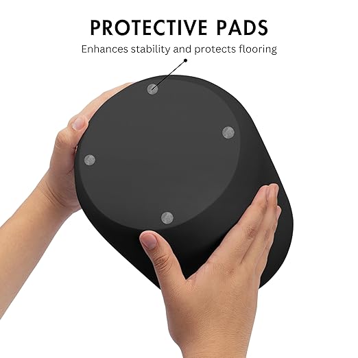 Matte Black Round Compact Trash Can Mini, 2 Gallons / 7.5L Garbage Bin, Tiny Wastebasket for Bathrooms, Office, Under Desk, Bedroom, Laundry Room, Kitchen, Kids Room, and Dorm