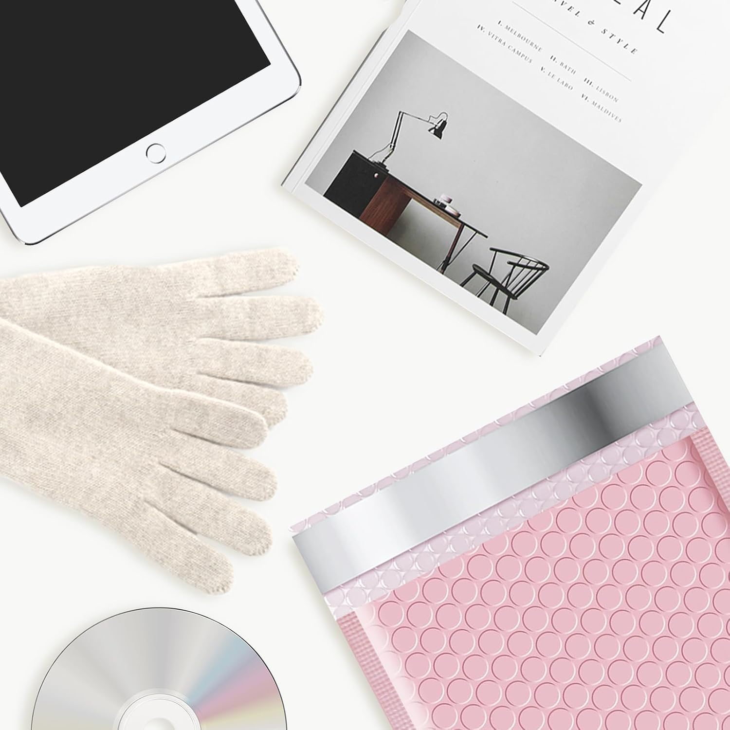 Poly Bubble Mailers 8.5x12 Inch, 25 Pack Padded Envelopes for Shipping, Package Envelopes with Self Seal Adhesive, Waterproof Padded Mailers (Pink, Bulk #2)