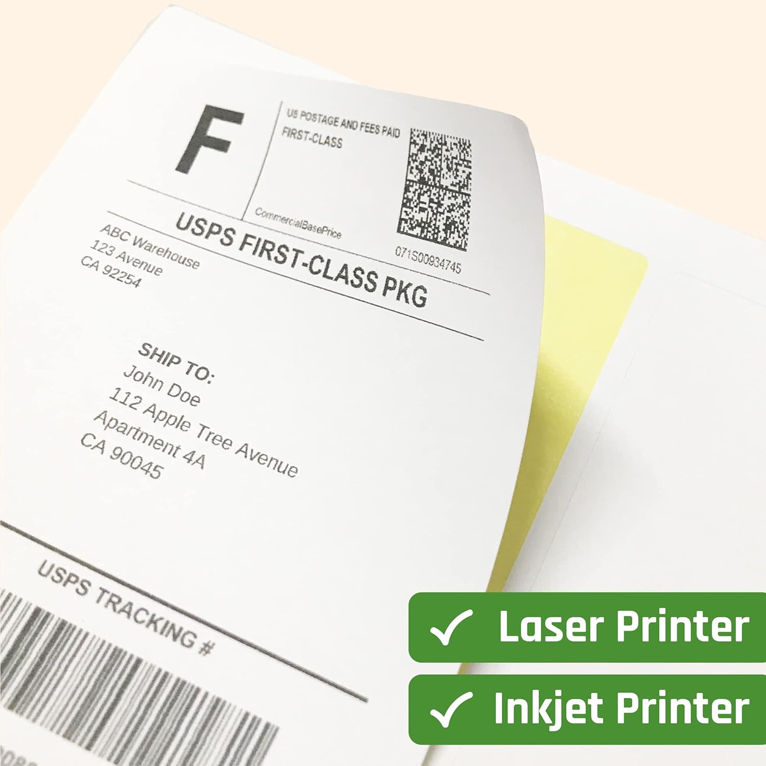 (2" x 4") 200 Sheets, Printable White Sticker Labels, Laser/Inkjet Printing - Matte, 10 per Page