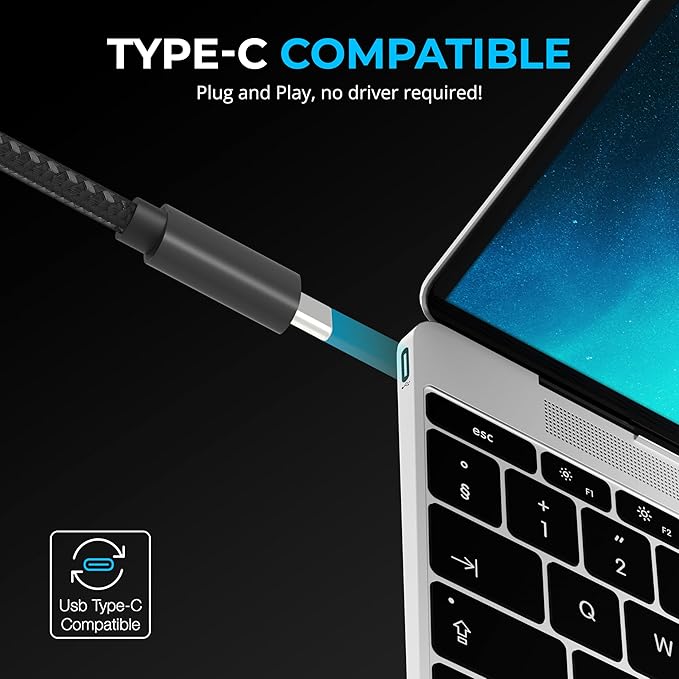 SABRENT 7-Port USB-C Hub with Power Switches, 5Gbps USB 3.2, 48W Powered Hub with 3 USB-A + 4 USB-C Ports, 20W PD, LED Status, Aluminum Body – for Mac, PC, Steam Deck, ROG Ally (HB-3A4C)