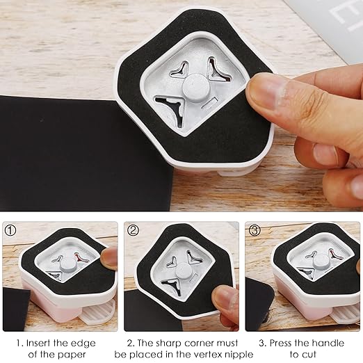 MyArTool 3 Way Corner Rounder Punch, 4mm, 7mm, 10mm 3 in 1 Corner Cutter for Card Making, Laminate, Cardstock, Scrapbooking and Paper Crafts, Business Cards
