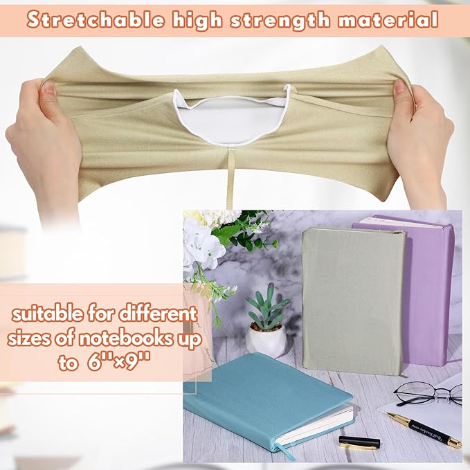 PerKoop 12 Pcs Jumbo Book Covers Stretchable Fabric School Book Protector Reusable Washable Cover Protector for Most Hardcover Textbooks(Morandi Color,6 x 9 Inch)