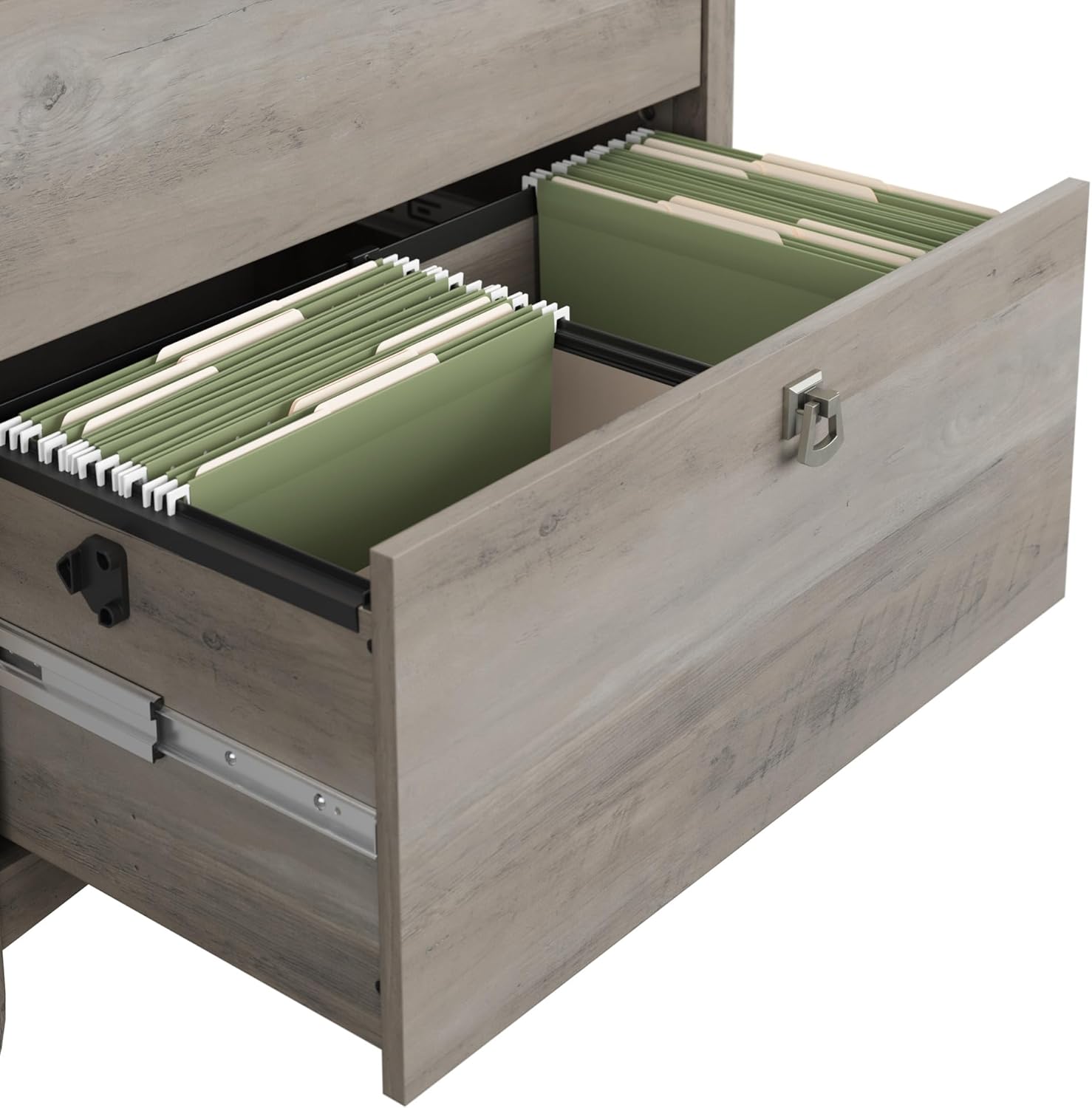 Bush Furniture Salinas 2 Drawer Lateral File Cabinet in Driftwood Gray