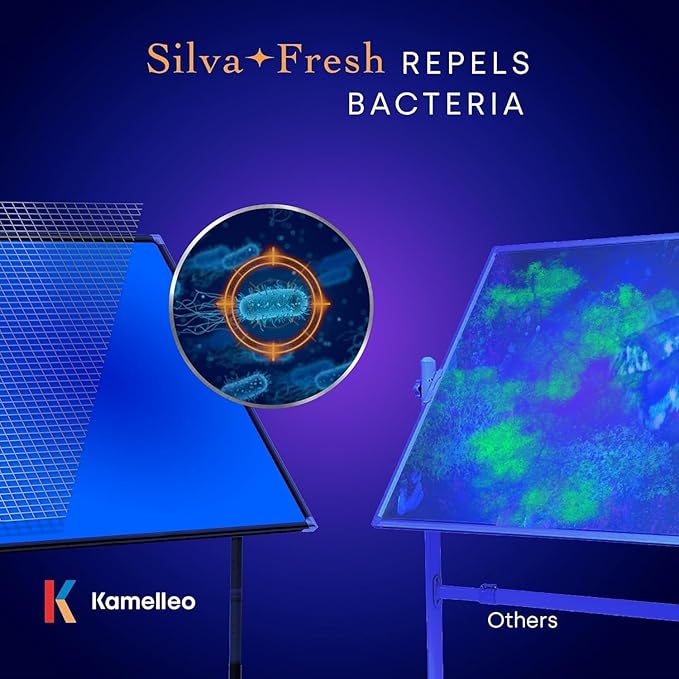 Rolling Dry Erase Board 24 x 48 - Large Portable Magnetic Whiteboard with Stand - Double Sided Easel Style Whiteboard with Wheels - Mobile Standing White Board for Office, Classroom & Home