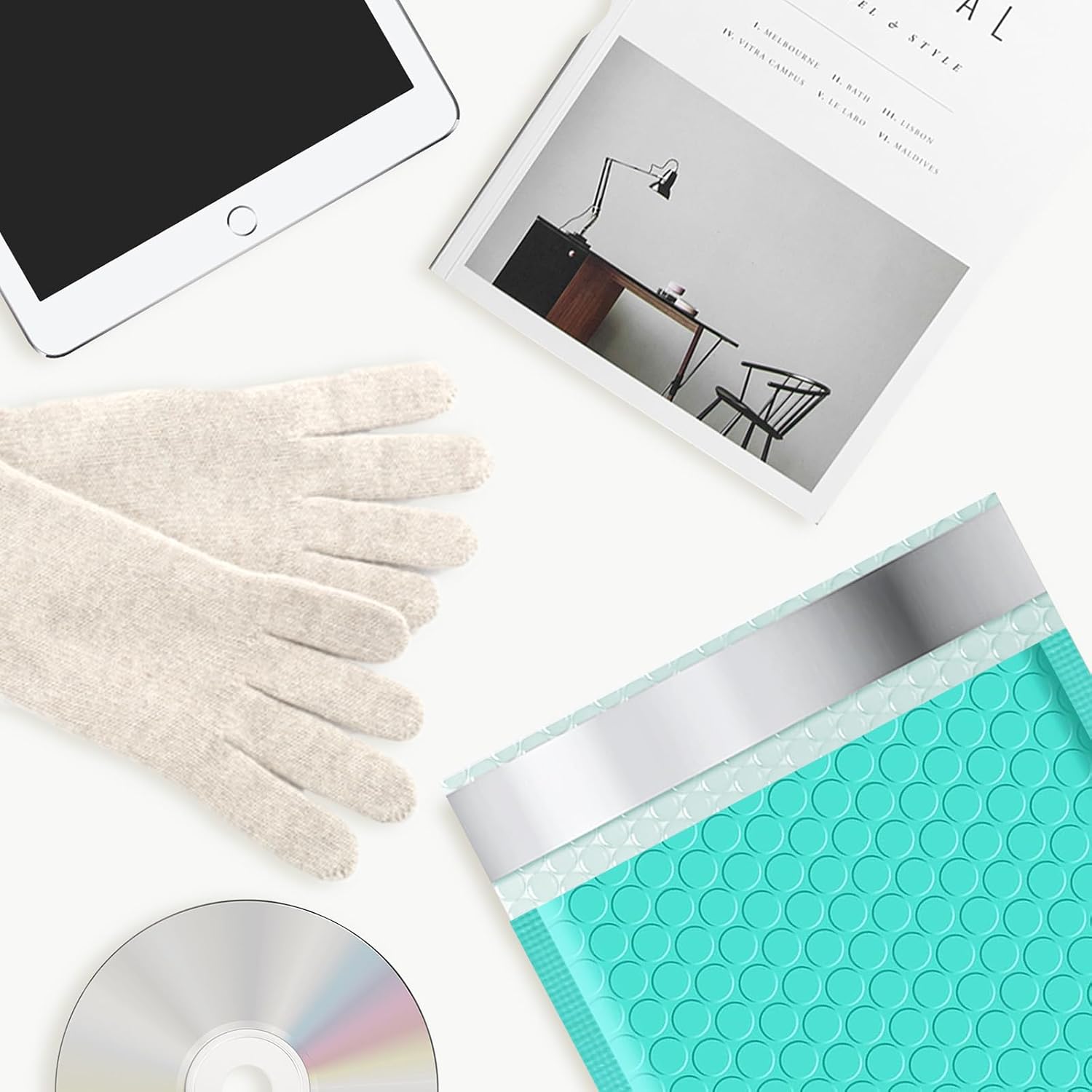 Poly Bubble Mailers 8.5x12 Inch, 25 Pack Padded Envelopes for Shipping, Package Envelopes with Self Seal Adhesive, Waterproof Padded Mailers (Teal, Bulk #2)