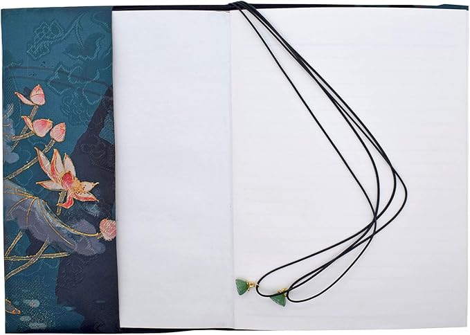 BLBMH A5 Book Covers for Paperbacks Book Cover Fit for 5.5x8.3 inch Adjustable Book Sleeve Cover for A5 Diary Books Fabric Softcover Protector for Notebook - Lotus A