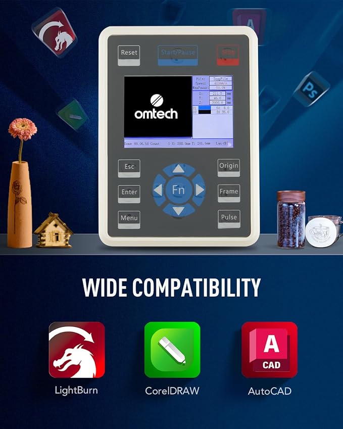 OMTech 150W CO2 Laser Engraver | 63" x 40" Cutting & Engraving Machine with Autofocus, Autolift & 3-Way Air Assist| Ideal for Wood, Glass & Acrylic