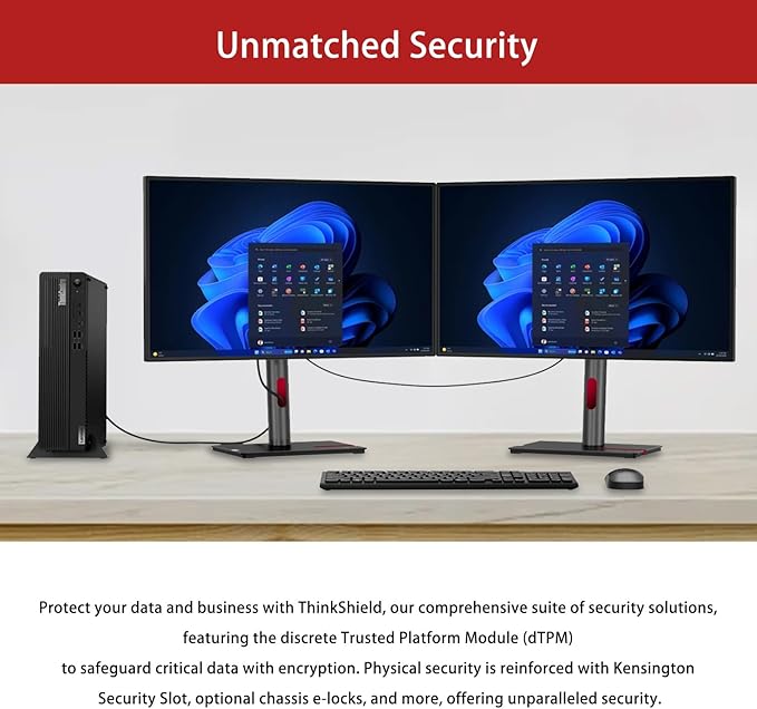 Lenovo ThinkCentre M70s Small Form Factor Business Desktop, 14th Gen Intel 10-Core i5-14400, 16GB DDR5 RAM, 1TB SSD, HDMI, DP, Wi-Fi 6, Windows 11 Pro, Bundle with Adata UC310 64GB USB Flash Drive