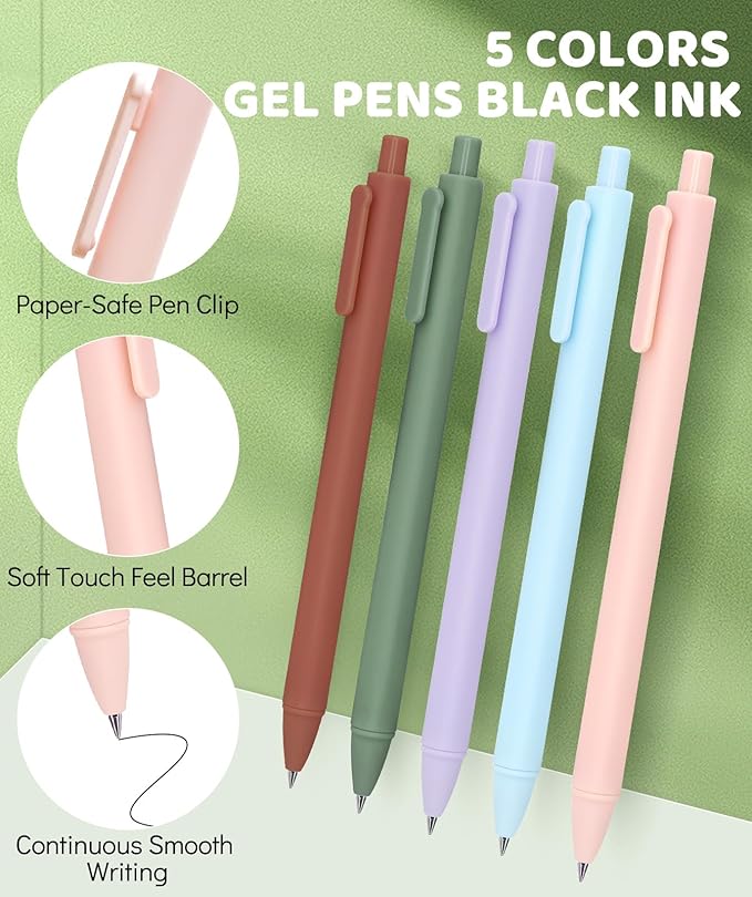 46 PCS Aesthetic School Supplies with Pencil Case, Pastel Highlighters, Erasable Pens, Refills, Mechanical Pencils for Students Stationary College Essentials