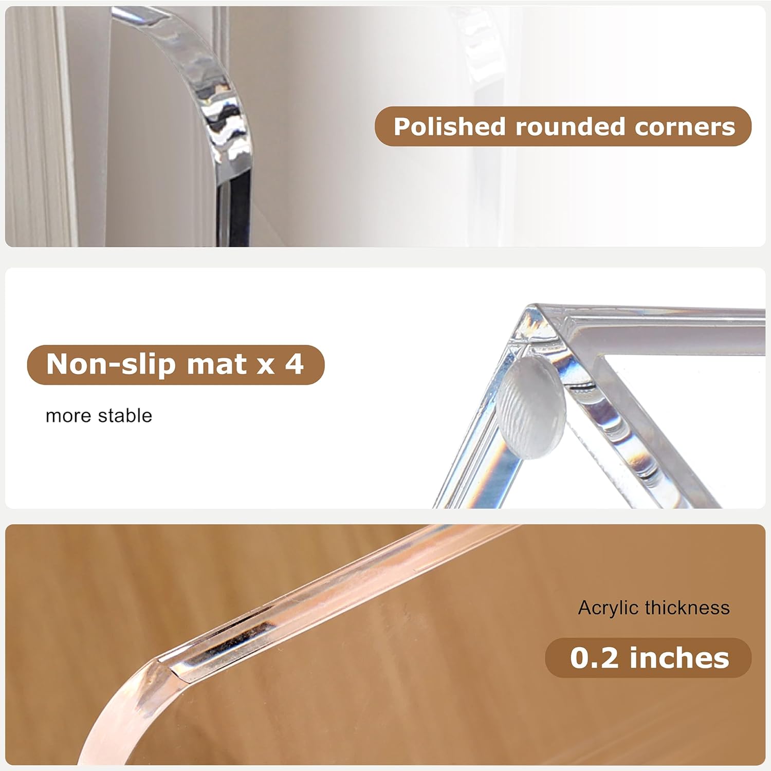 SANRUI Acrylic Mail Sorter Desktop Organizer Holder with Drawer, 5 Compartments Clear Small File Script Letter Document Storage for Desk Bill Filling Envelope Holder Office, Home, School Organization