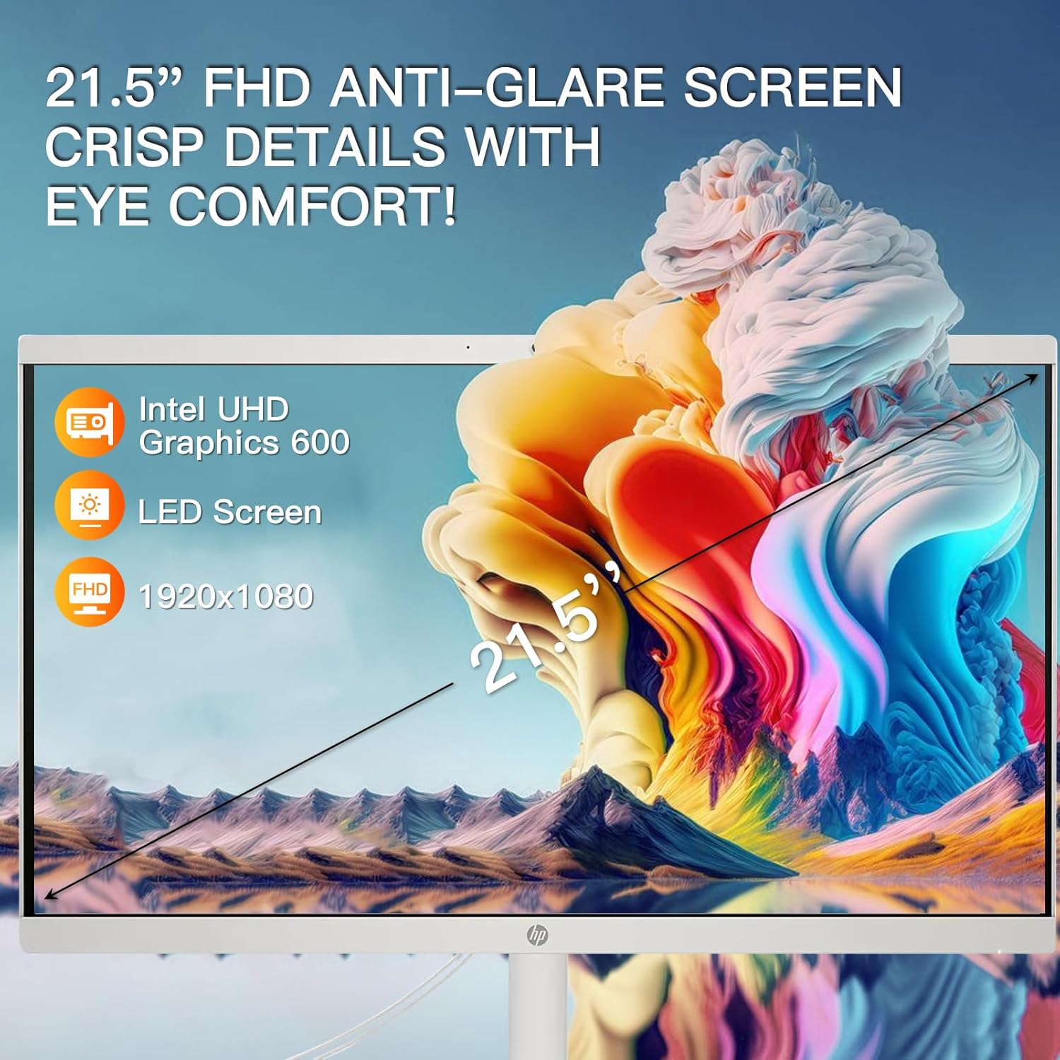 HP All-in-One Desktop Computer - 21.5" Full HD Anti-Glare Display | Intel Celeron J4025 | for Everyday Use | Mouse & Keyboard | 32GB RAM 1TB SSD | Win 11 Pro | w/Accessories